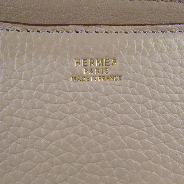 7A Hermes Constance Togo Leather Single Bag Grey Gold Hardware H020